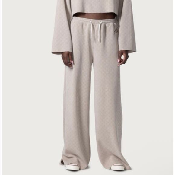 Honor The Gift Textured Joggers Stone Beige Luxury Streetwear S jacquard - Picture 3 of 7